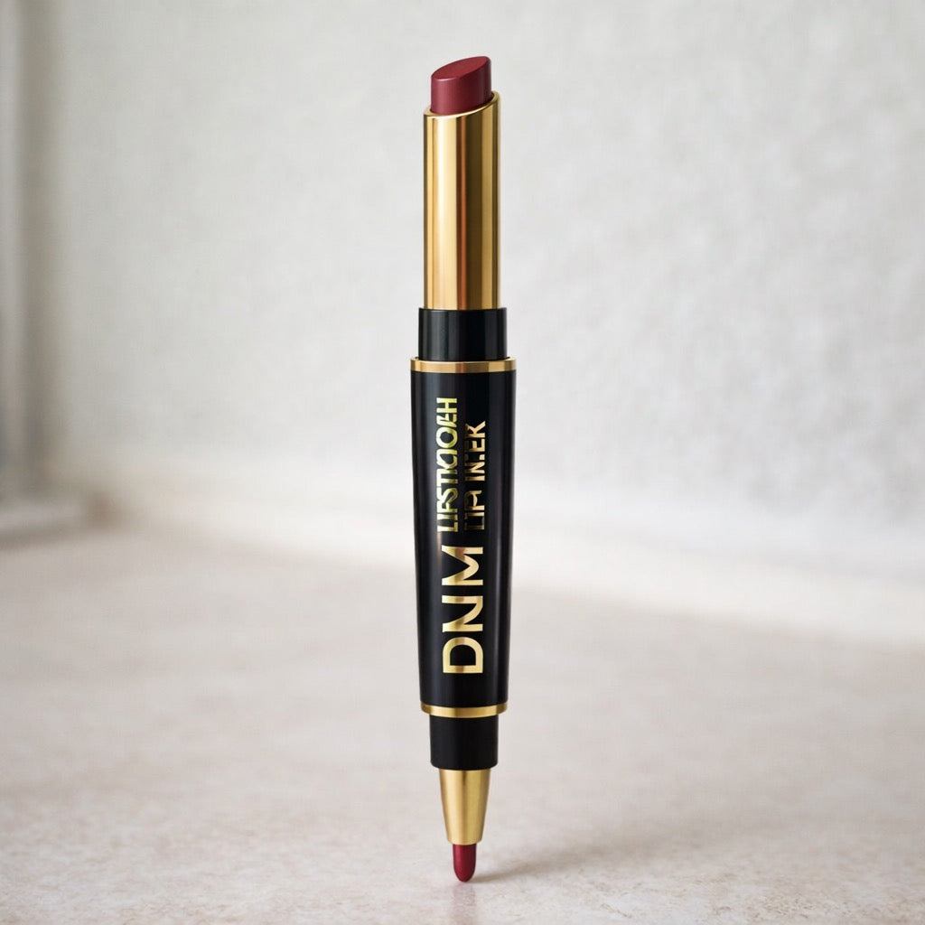 DNM 2-in-1 Matte Lipstick & Lip Liner | Waterproof, Long-Lasting Color with Precision Definition