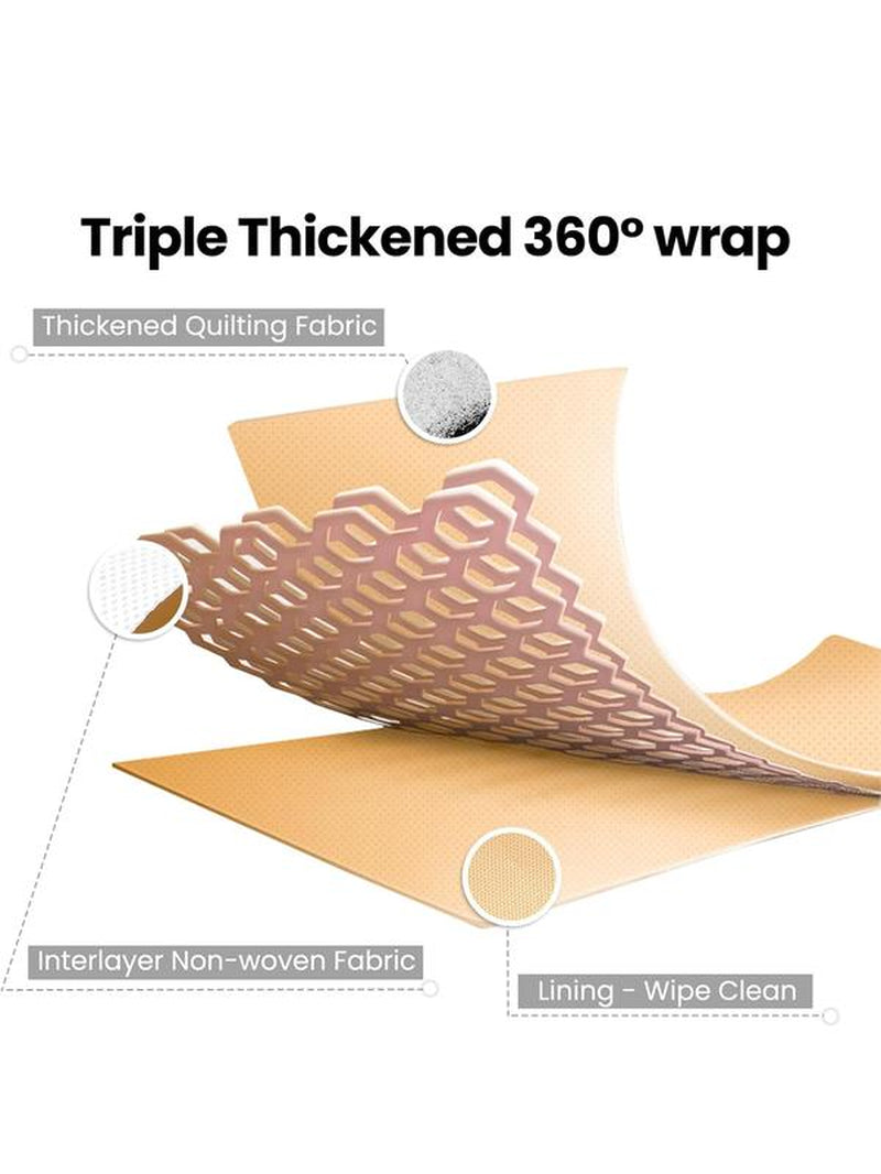 Makeup Bag 24.1Cm X 21.1Cm X 10.9Cm Quilted Design Clear Window Travel Friendly Organized Storage for Cosmetics